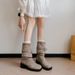 Two-Way Wear Suede Over-the-Knee For Women 2025 Autumn New Fashion Pleated Slouch Melad High Boots_vogvips.com