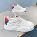 2024 New Summer Men's Shoes Thick Sole Versatile Breathable Mesh Panel Casual Trendy Sports Shoes Small White_vogvips.com