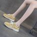 German Training Shoes Women's Lace-up Flow College Style Sports Versatile Platform Dad Shoes Women's Shoes_vogvips.com