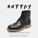 Martin Boots Men's High-top Thick-soled Heightening Soft Leather Boots Retro Tooling Locomotive Boots_vogvips.com