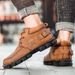 European Warm Series Autumn Winter Mid-top Handmade Martin British Style Work Shoes Non-slip Men's Short Boots Large Size_vogvips.com