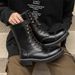 Tall Tube Strap Thick Sole Heightening Martin Boots Retro Tooling Boots Long Tube Outdoor Locomotive Boots_vogvips.com