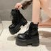 10CM Ultra Thick Sole Genuine Leather Short For Women 2025 Spring And Autumn New Velcro British Style Martin White_vogvips.com