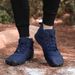 New cross-border warm autumn and winter waterproof cotton-padded shoes men's couple outdoor plus size five-finger hiking snow boots women_vogvips.com