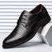 Spring Business Formal Leather Casual Work Breathable Men's British Style Soft Sole Wedding Groom Shoes_vogvips.com