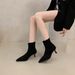 2025 Autumn Winter New Pointed Toe Over-the-Knee Belt Buckle Thin Mid Long Heel High Tube Boots Brown Velvet_vogvips.com