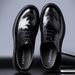 Leather shoes Men's leather head layer cowhide high-grade leather shoes men's business dress shoes retro big head Casual leather shoes_vogvips.com