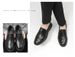 First Layer Leather Shoes Work Leisure Round Head Foot Rubber Sole Non-slip Shoes Splicing_vogvips.com