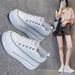 Cross-border Foreign Trade Women's Height-increasing White 2026 New Casual Popular Platform Thick-soled Breathable_vogvips.com