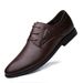 Embossed Grid Men's Shoes Casual Leather Shoes, Formal Leather Shoes Inner Height Increase Men's Shoes_vogvips.com