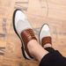 Euro Step 2025 Autumn New Brogue Formal Business Men's Leather British Casual Shoes Large Size_vogvips.com