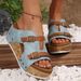 plus-size Thick-soled Wedge For Women, Spring/summer New Style, Buckle Strap Open-toe Platform Beach_vogvips.com