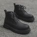 Martin Boots Men's Legs Thin Inner Height Increase Thick Sole Fashion Boots Height Increase Tide Shoes_vogvips.com