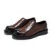 2025 Summer New Youth Round Toe British Style Versatile Low Heel Casual Slip-On Leather Shoes_vogvips.com