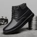 First Layer Cowhide Martin Boots Men's Genuine Leather High-top Casual Board Shoes Thick-soled Velvet Thermal Cotton Boots Medium Tube_vogvips.com