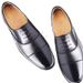 Formal Comfortable Men's Three-Joint Business Black Security Three-Section Head Wedding Cowhide Workwear Professional_vogvips.com