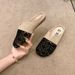 Women's Woven Slippers Flat Slides Fashion Women Cover Toe Female Mule Luxury 2025 Mules Casual Flats Shoes_vogvips.com