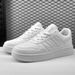 Niche Skate Couple 2024 Summer Versatile Ultra Soft Ins Casual Sports Thick Sole White Shoes_vogvips.com