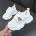Foreign Trade Cross-Border Simple Fashion Children's Casual Versatile Sneakers Spring Autumn Bear Boys Girls White Shoes_vogvips.com