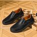 Hollow-Out Handmade Stitching Men's Shoes Outdoor Casual Shoes Slip-On Flat Leather Shoes Low Top Large Size Loafers_vogvips.com