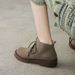 2025 New Lace-up Short For Women Spring And Autumn Single Heel Loafers Thick Sole Ankle British Style Martin Boots_vogvips.com