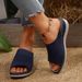 Summer New Style Women's Flyknit Breathable Wedge Sandals Plus Size European American Beach Sandals_vogvips.com