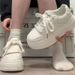 Little White Shoes Female Student Casual Thick Sole Height Increase Small Shoes Female White Board Shoes Female Korean Version_vogvips.com