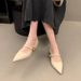 Vintage French Single Shoes Women's Fashion Pointed Middle Heel Mary Jane Women's Shoes Thick Heel Spring High Heels_vogvips.com