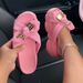 Women’s Shoes New Summer Style Outer Wear Fashion Network Celebrity Platform Shoes Rhinestone Height Increase Versatile Thick Bottom Women's Slippers_vogvips.com