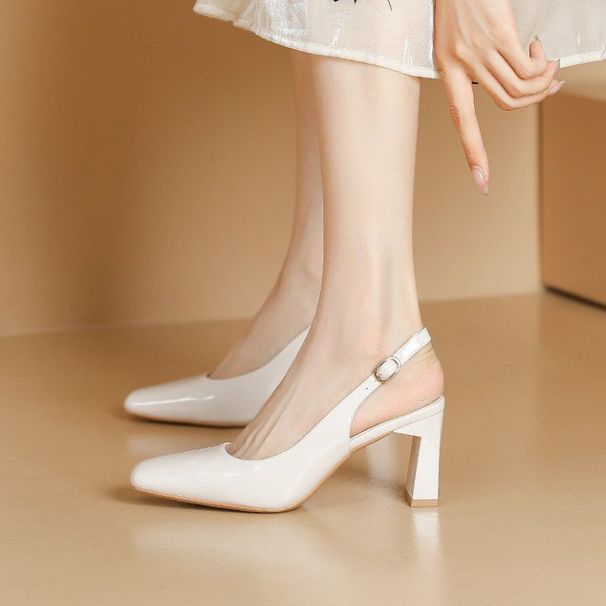 Nude Pink French-style Closed-toe Sandals Women, 2026 New Model, Gentle And Elegant, Suitable For Commuting, Versatile_vogvips.com