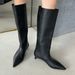 Autumn Winter New Pointed Toe Wide Long Over-the-Knee High Tube Cat Heel Riding Fashion Solid Color Women's Boots_vogvips.com