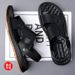 New Summer Breathable, Non Slip, Soft Soled Sandals, Two Way Beach Shoes, Men's Thick Soled Casual Fashion Slippers With Rubber Sole._vogvips.com
