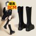 2025 Autumn Winter New Height Increasing Small For Women British Style Chunky Heel Thick Sole Slim Elastic Short Boots_vogvips.com