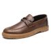 Advanced Casual Black British Style Men's Formal Leather Shoes, Waterproof And High-end Sports Round Toe Anti Slip, New_vogvips.com
