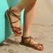 Trendy Women's Flat Sandals 2026 New Model, Open-toe Cross-strap Slimming Beach Roman Shoes, Slip-on Soft Sole, Foreign_vogvips.com