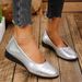 In-Stock 2025 Spring New Flat Shoes Cross-Border Plus Size Women's Slip-On Shallow Soft Sole Loafers Wholesale_vogvips.com