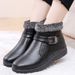 Women's 2023 New Cotton Shoes Women Winter Fleece Lined Thickened Snow Wear-resistant Non-slip Thick Sole Middle-aged_vogvips.com