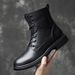 High-top Tooling Men's Large-size Single Boots Warm Outdoor Mountaineering Martin Boots Fashion T-step Men's Shoes_vogvips.com