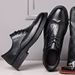 Euro Step Carved Genuine Leather Pointed Business Formal Autumn New Brogue Men's Soft Sole Shoes_vogvips.com