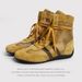 Women Boxing Boots Latex Insoles/Boxing Mesh Breathable Hollow Martin Boots 2025 New Style White Shoes_vogvips.com