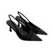 Pointed Peep Toe Sandals For Women Summer Dress Shoes With Small Strap Thin Heel High Heels Black White_vogvips.com