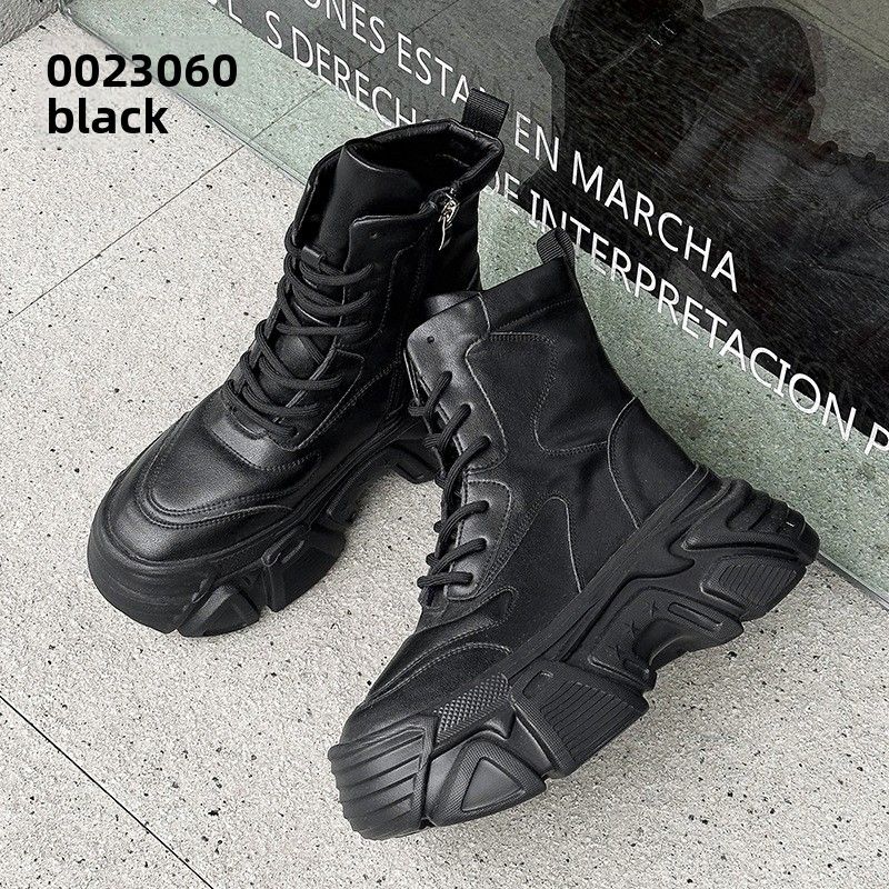 Thick-Soled Martin Boots For Women 2025 Autumn Winter New Genuine Leather Fleece-Lined Petite Internet Celebrity_vogvips.com