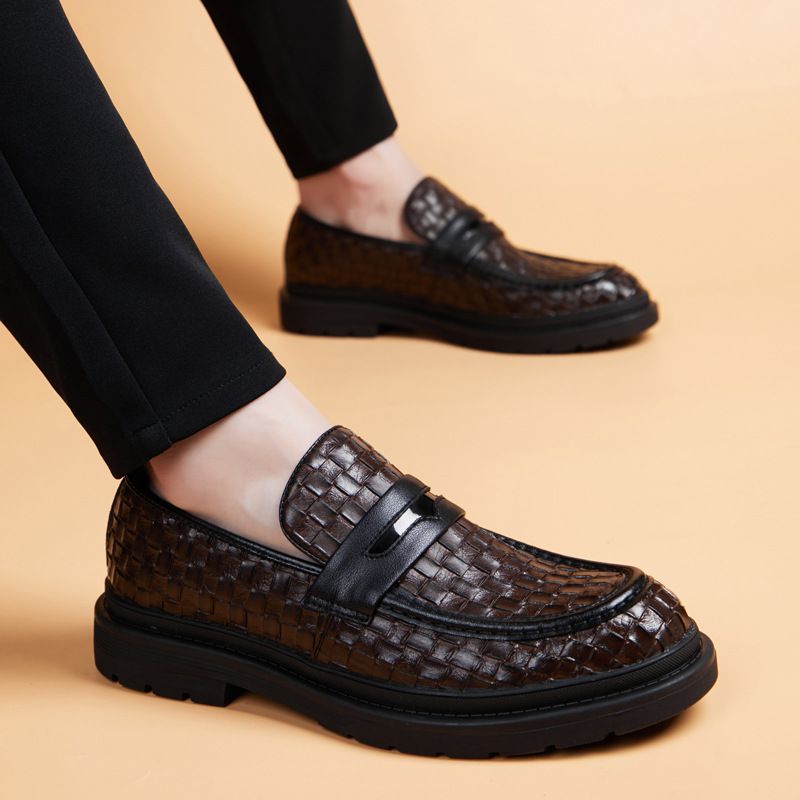 Summer New Loafers, Casual Bean British Business Formal Leather Shoes, Men's Ciphertext Order_vogvips.com