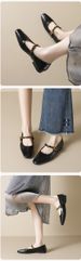 French Retro Single Shoes Women's Flat Camellia Light Mouth Soft Sole With Mary Jane Shoes_vogvips.com