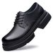 Men's Shoes Casual Leather Shoes Men's Dress Big Head Work Platform Derby Shoes_vogvips.com