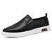 Euro Step 2025 New Slip-On Leather Comfortable Lightweight Breathable Loafers Fashion Versatile Trendy Men's Shoes_vogvips.com
