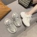 Women's Stylish Chunky Sneakers Backless Closed Toe Slippers with Tire Soles Thick Soled Sporty Shoes Spring Summer 2026 New Style_vogvips.com