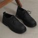 ShoeVault Men's 2025 New Casual Leather Spring Summer Breathable Black Martin Versatile Thick Sole Derby Shoes_vogvips.com