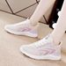 Women's Lace-Up Casual Sports Shoes Thick Sole Height-Increasing Outdoor Chunky Sneaker Vacation Breathable Student Shoes, Flat-Bottomed Walking Shoes_vogvips.com