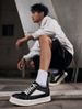 Tooling Men's Shoes Board Shoes Niche Design Platform Round Head Leather Shoes Retro Splicing Casual Shoes_vogvips.com